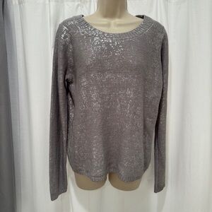 Sparkle & Fade Silver Knit Sweater